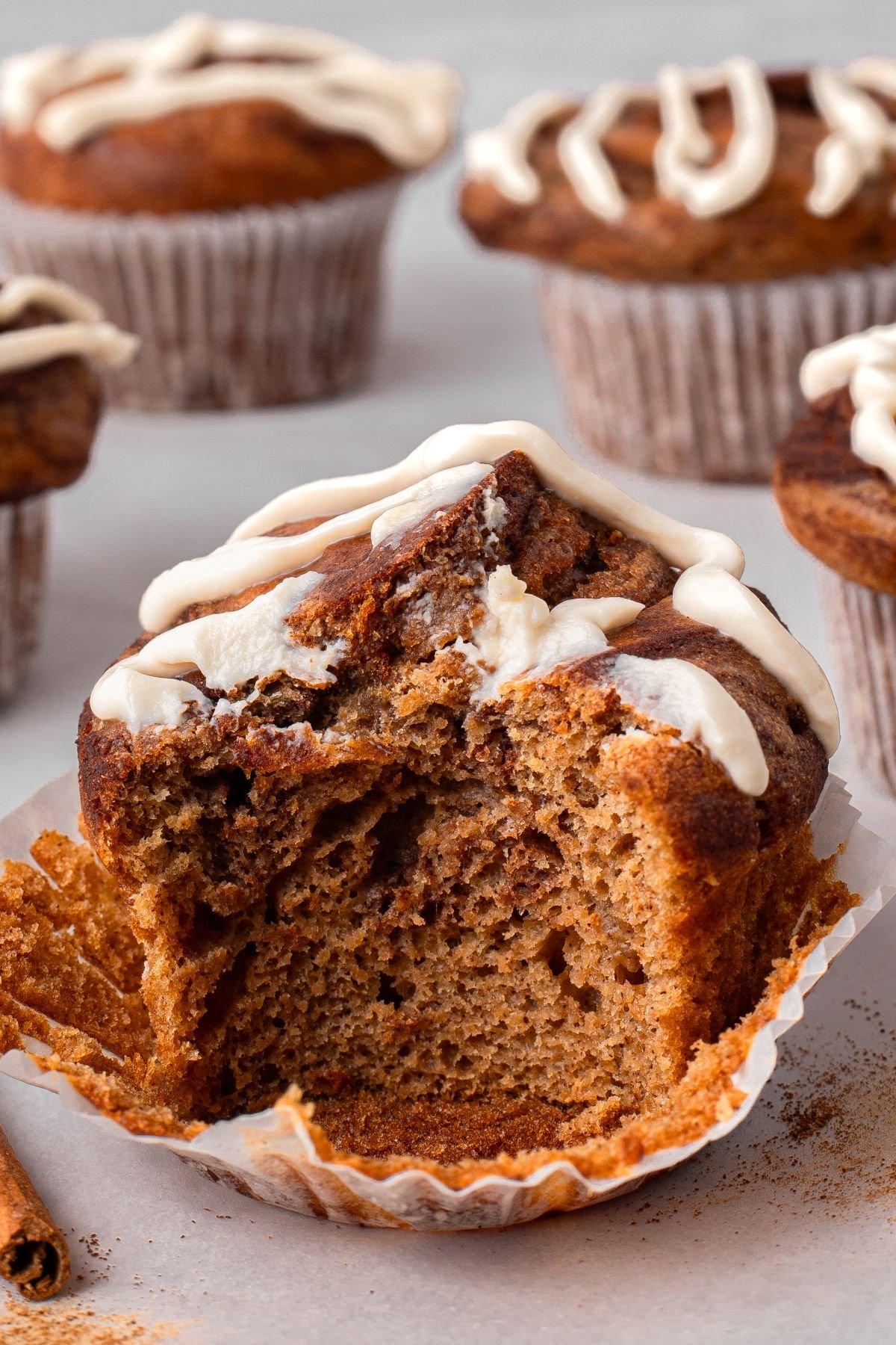 Cinnamon Roll Cottage Cheese Muffins