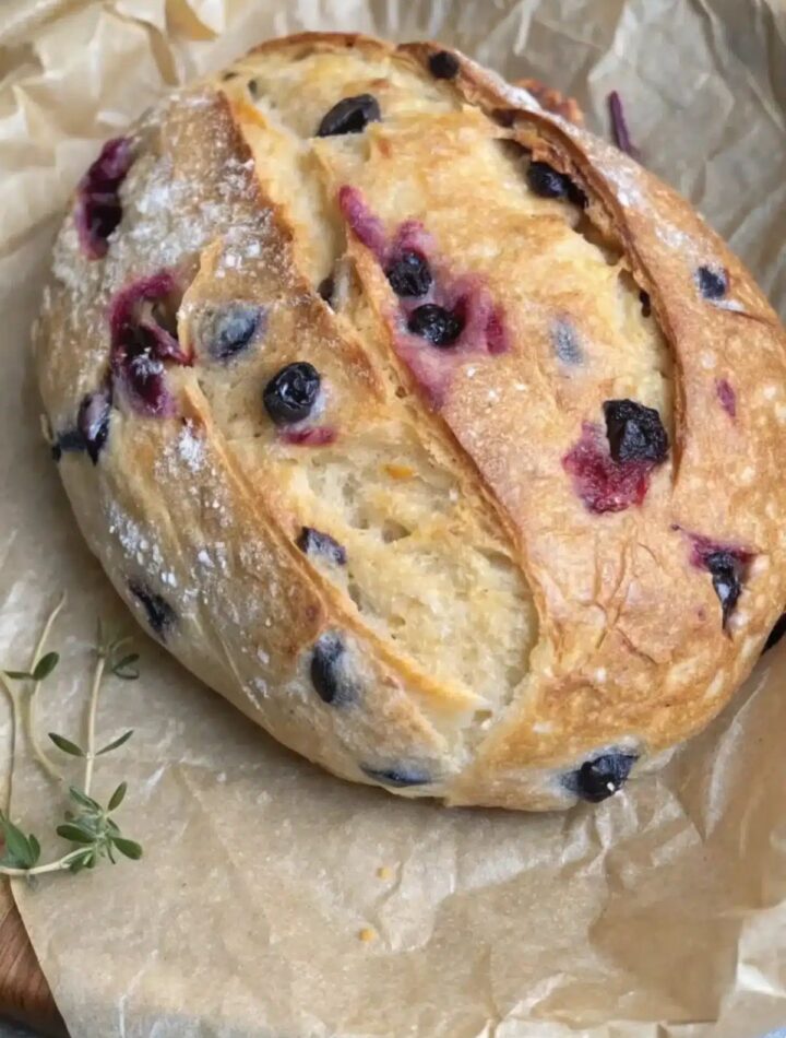 Blueberry Lemon Cream Cheese Sourdough Bread (Soft, Tangy & Irresistible)