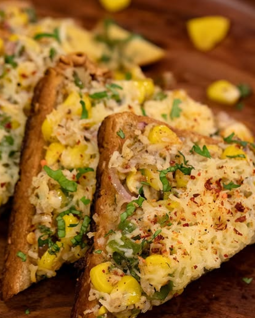 Cheesy and delicious Corn Cheese Toast