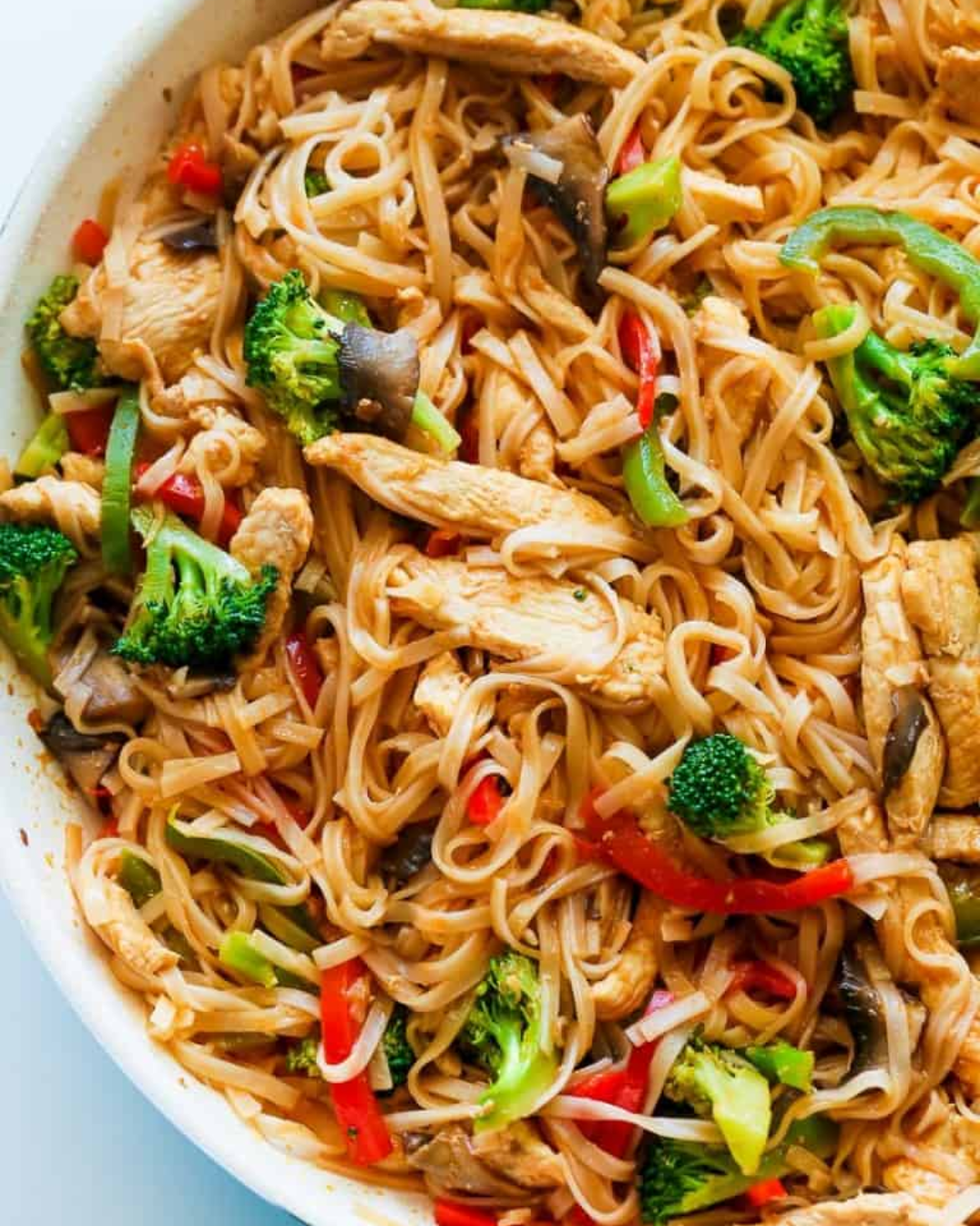 Chicken Stir Fry with Rice Noodles