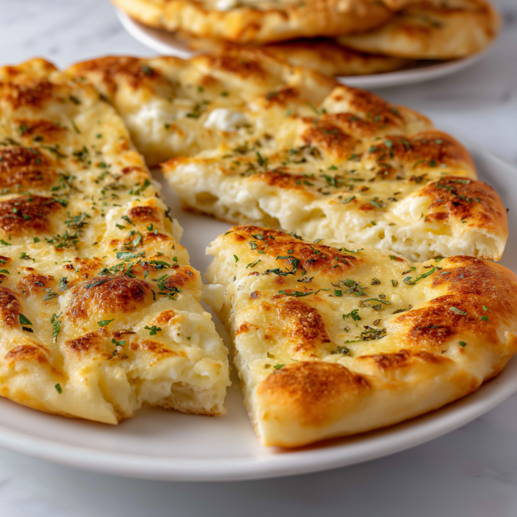 Cottage Cheese Garlic Flatbread Easy Low-Carb High-Protein Bread – Soft, Healthy & Homemade