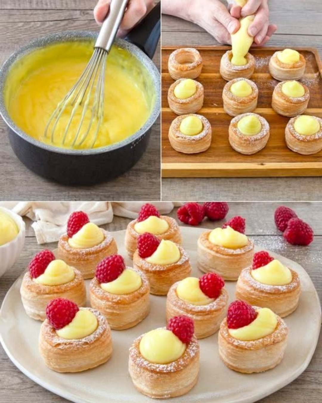 Custard-Filled Sweet Vol-Au-Vents Desserts