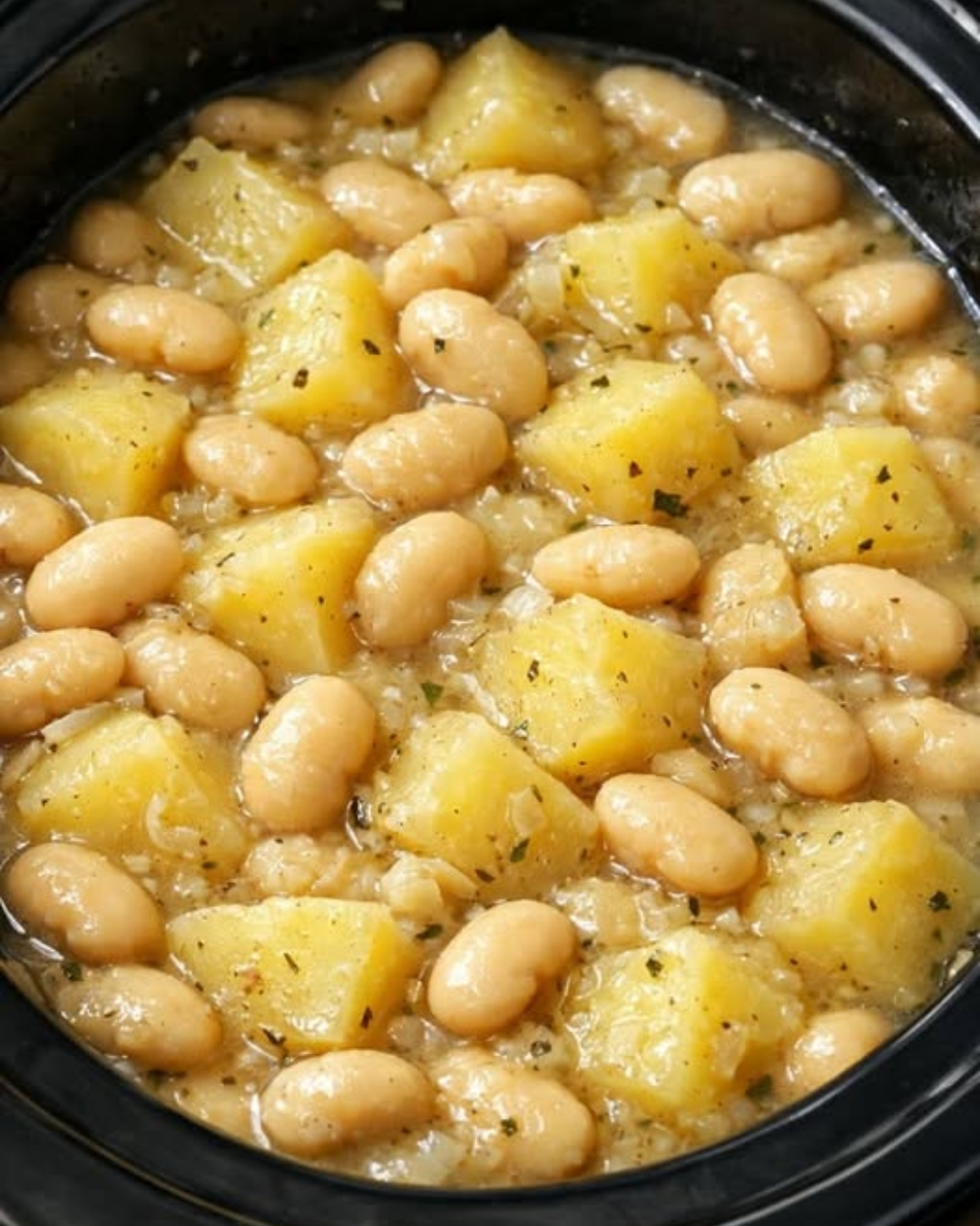 Slow Cooker Potatoes and Butter Beans