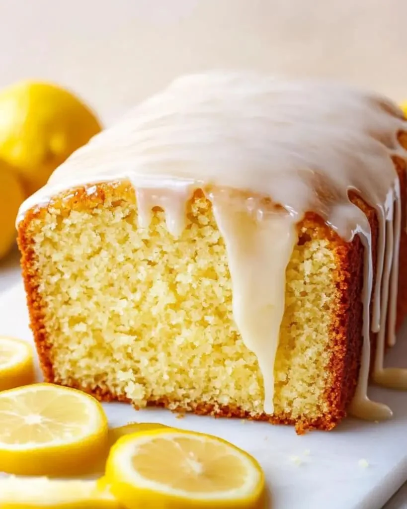 Glazed Sourdough Lemon Loaf