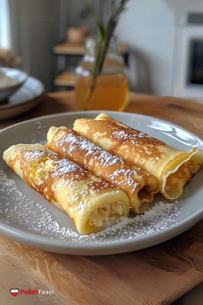 Polish Crepes with Cheese Filling – Naleśniki Recipe